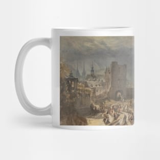 A View of Boppart, with Figures on the River Bank by J.M.W. Turner Mug